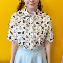 Load image into Gallery viewer, Cat Fan Club Button Up Shirt