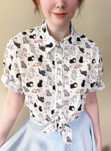 Load image into Gallery viewer, Cat Fan Club Button Up Shirt