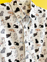 Load image into Gallery viewer, Cat Fan Club Button Up Shirt
