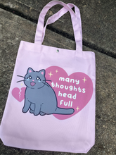 Load image into Gallery viewer, Many thoughts, head full Tote bag