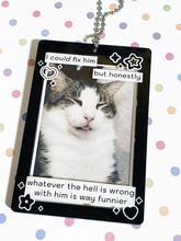 Load image into Gallery viewer, I could fix him photo holder keychain