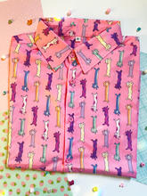 Load image into Gallery viewer, Long Cats Button Up Shirt