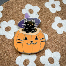 Load image into Gallery viewer, Witch Cat Hard Enamel Pin