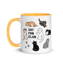 Load image into Gallery viewer, Cat Fan Club Mug with Color Accents