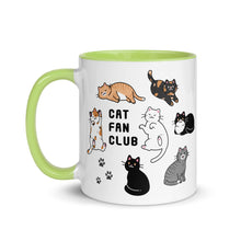 Load image into Gallery viewer, Cat Fan Club Mug with Color Accents