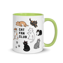 Load image into Gallery viewer, Cat Fan Club Mug with Color Accents