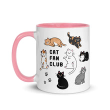 Load image into Gallery viewer, Cat Fan Club Mug with Color Accents