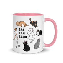Load image into Gallery viewer, Cat Fan Club Mug with Color Accents