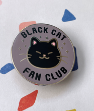 Load image into Gallery viewer, Cat Fan Club Hard enamel pins | Black cat & Tuxedo cat