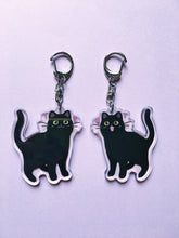 Load image into Gallery viewer, Black Cat Acrylic Keychain - mussyhead