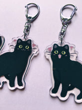 Load image into Gallery viewer, Black Cat Acrylic Keychain - mussyhead