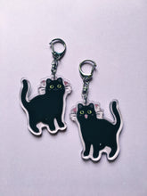 Load image into Gallery viewer, Black Cat Acrylic Keychain - mussyhead