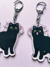 Load image into Gallery viewer, Black Cat Acrylic Keychain - mussyhead