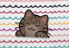Load image into Gallery viewer, Brown Tabby Cat Peeker Sticker
