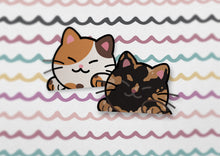 Load image into Gallery viewer, Calico cat Peeker Sticker | Tortoiseshell (Tortie) cat Peeker Sticker