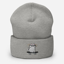 Load image into Gallery viewer, Sk8er Cat Cuffed Beanie