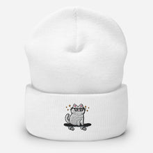 Load image into Gallery viewer, Sk8er Cat Cuffed Beanie