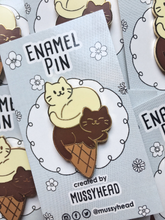 Load image into Gallery viewer, Ice Cream Cat Hard Enamel Pin - mussyhead