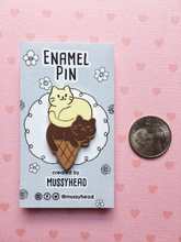 Load image into Gallery viewer, Ice Cream Cat Hard Enamel Pin - mussyhead