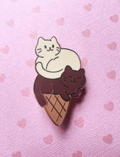 Load image into Gallery viewer, Ice Cream Cat Hard Enamel Pin - mussyhead