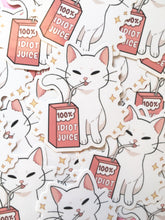 Load image into Gallery viewer, Idiot Juice Cat Vinyl Sticker - mussyhead