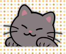 Load image into Gallery viewer, Gray Cat Peeker Sticker
