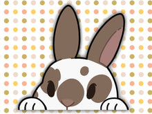 Load image into Gallery viewer, Brown Spotted Bunny Peeker Sticker