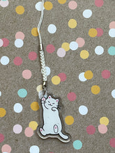 Load image into Gallery viewer, White Cat Pull Charm