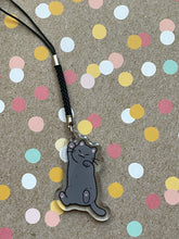 Load image into Gallery viewer, Gray Cat Pull Charm