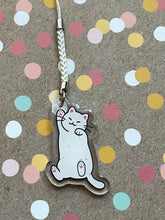 Load image into Gallery viewer, White Cat Pull Charm