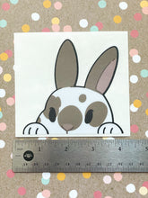 Load image into Gallery viewer, Brown Spotted Bunny Peeker Sticker