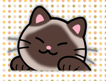 Load image into Gallery viewer, Siamese Cat Peeker Sticker | Flame Point Peeker Sticker | Seal Point Peeker Sticker