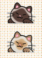 Load image into Gallery viewer, Siamese Cat Peeker Sticker | Flame Point Peeker Sticker | Seal Point Peeker Sticker