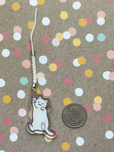 Load image into Gallery viewer, White Cat Pull Charm