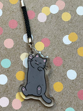 Load image into Gallery viewer, Gray Cat Pull Charm
