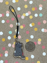 Load image into Gallery viewer, Gray Cat Pull Charm