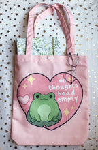 Load image into Gallery viewer, No Thoughts Head Empty Frog Tote Bag
