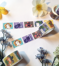 Load image into Gallery viewer, Nature Cats Stamp Washi Tape - mussyhead