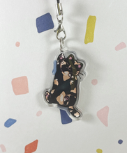Load image into Gallery viewer, Tortie Cat Charm | Tortoiseshell Cat Keychain
