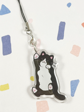 Load image into Gallery viewer, Tuxedo Cat Phone charm/keychain