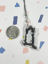 Load image into Gallery viewer, Tuxedo Cat Phone charm/keychain