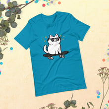Load image into Gallery viewer, Sk8 Cat Unisex Tshirt