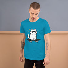 Load image into Gallery viewer, Sk8 Cat Unisex Tshirt