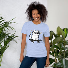 Load image into Gallery viewer, Sk8 Cat Unisex Tshirt