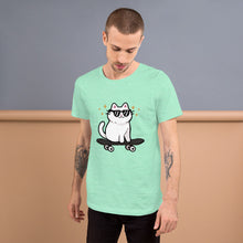 Load image into Gallery viewer, Sk8 Cat Unisex Tshirt