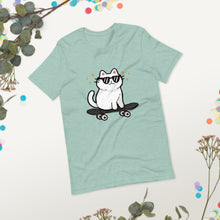 Load image into Gallery viewer, Sk8 Cat Unisex Tshirt