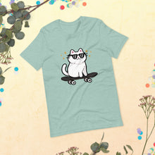 Load image into Gallery viewer, Sk8 Cat Unisex Tshirt