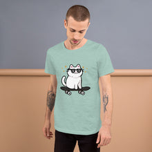 Load image into Gallery viewer, Sk8 Cat Unisex Tshirt