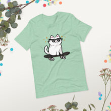 Load image into Gallery viewer, Sk8 Cat Unisex Tshirt