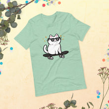 Load image into Gallery viewer, Sk8 Cat Unisex Tshirt